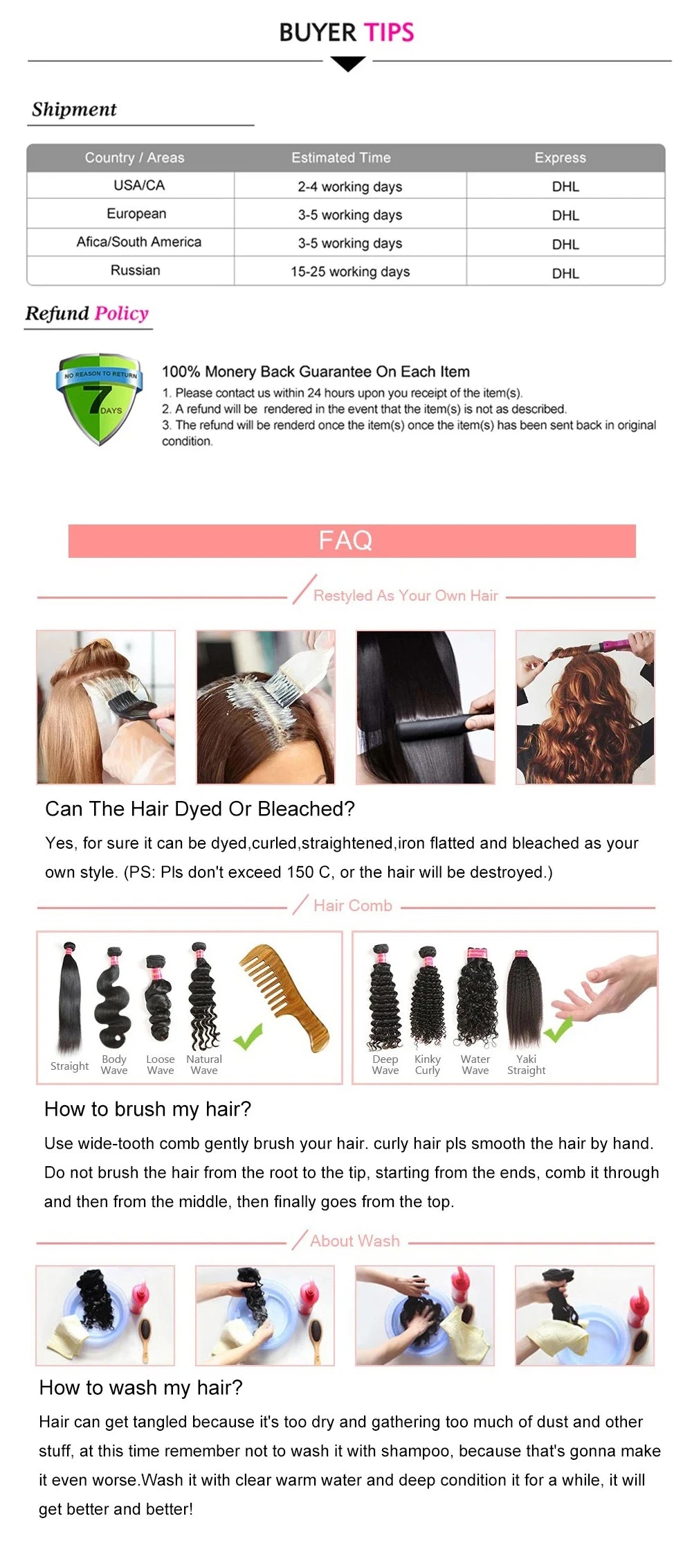 Kinky Straight Ponytail Human Hair Extension 100% Real Human Hair Wrap Around Drawstring In Ponytail Natural Black #1B For Women