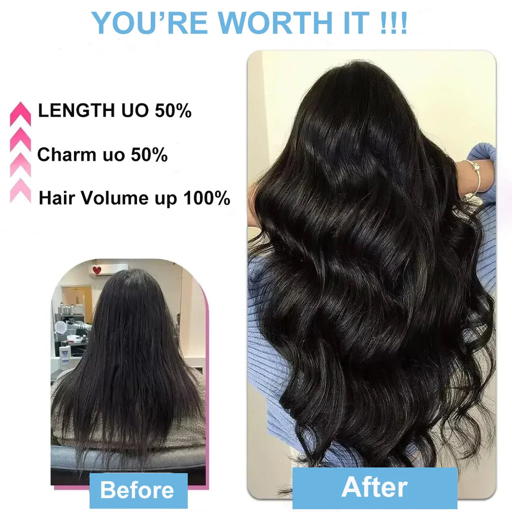 Kinky Straight  100% Remy Human Hair Clips In 120G 8Pcs/Set Full Head For Women
