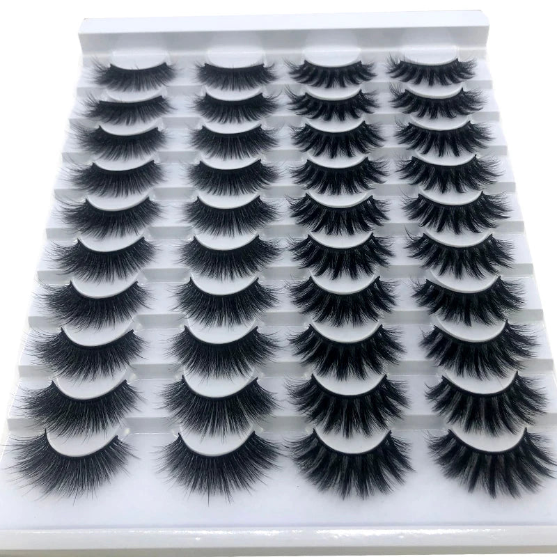 20 pairs 3D Mink Lashes Natural False Eyelashes Dramatic Volume Fake Lashes Makeup Eyelash Extension Silk Eyelashes