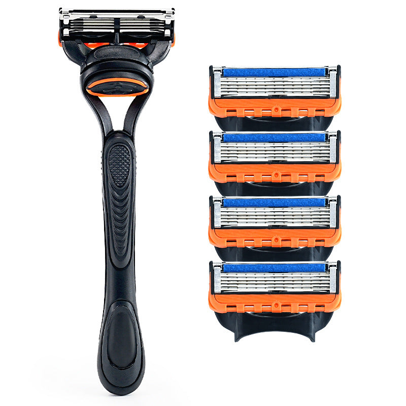 5-Layer Blade Manual Razor Men's Universal Cutter Head, Leg Hair, Armpit Hair Removal, Travel suit Portable Shaving Knife