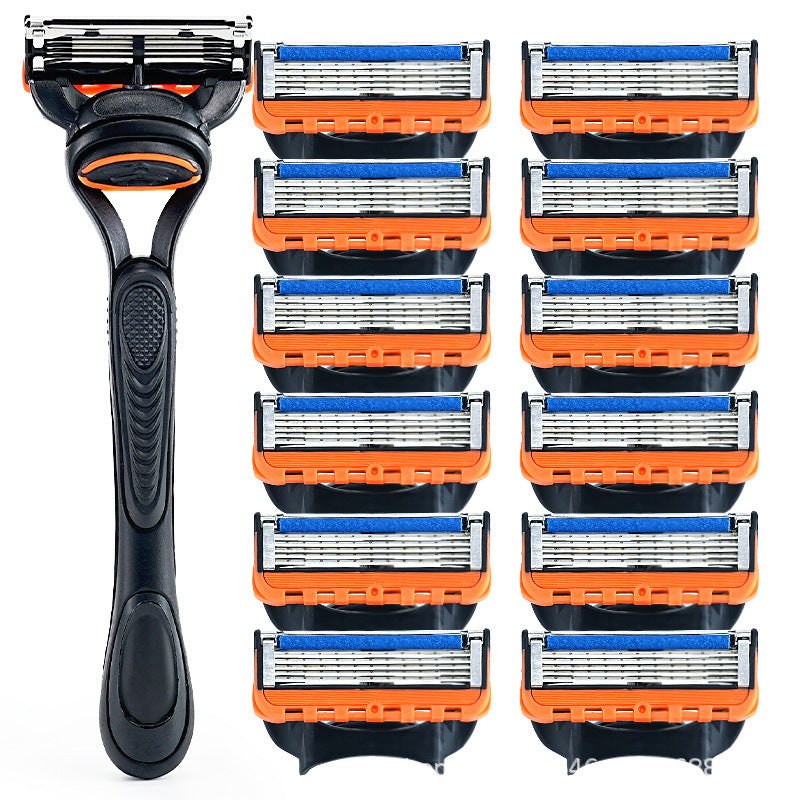 5-Layer Blade Manual Razor Men's Universal Cutter Head, Leg Hair, Armpit Hair Removal, Travel suit Portable Shaving Knife