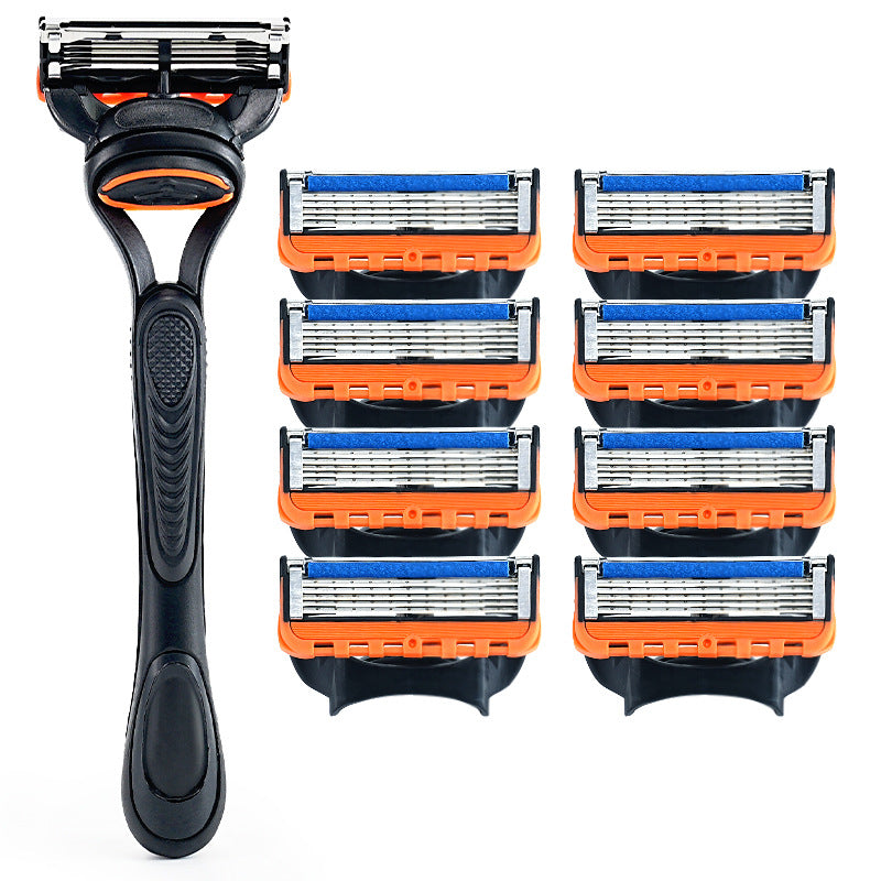 5-Layer Blade Manual Razor Men's Universal Cutter Head, Leg Hair, Armpit Hair Removal, Travel suit Portable Shaving Knife