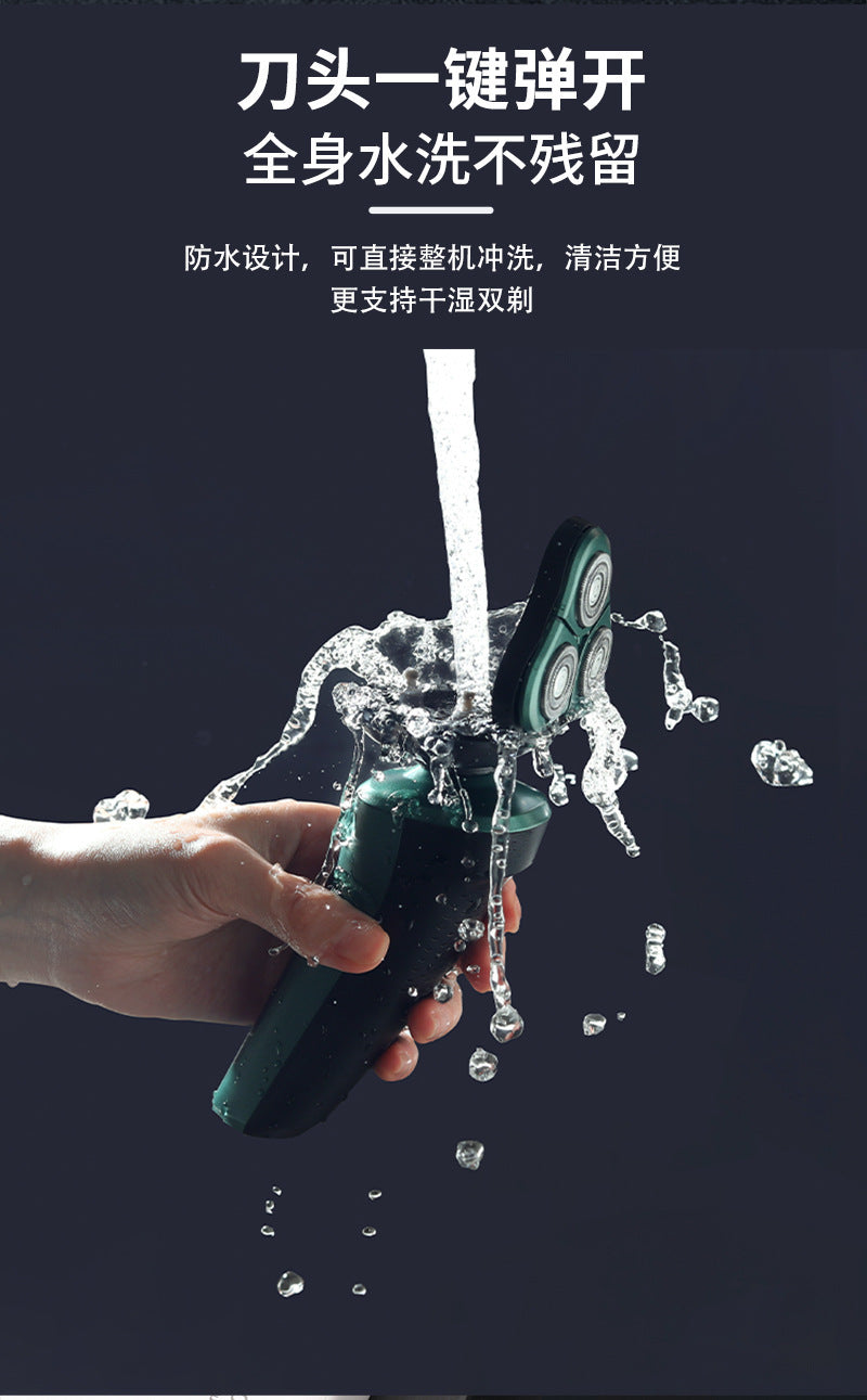 Cross-Border New 9D Floating Electric Shaver Intelligent Digital Display Beard Shaver Full Body Washable Multi-Function Shaver