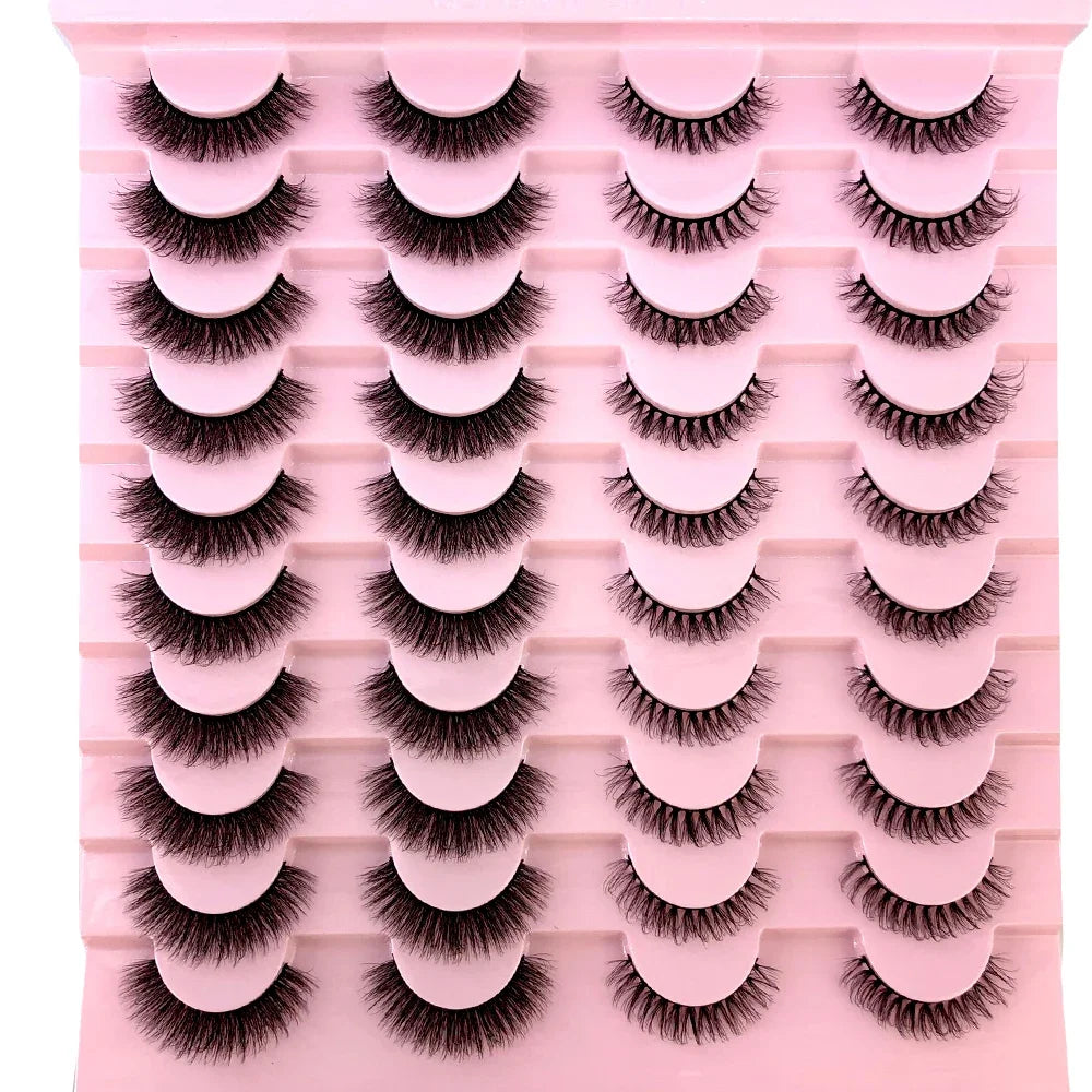 New 20 pairs natural Thick false eyelashes long makeup 6d mink eyelashes eyelash extension mink eyelashes for beauty
