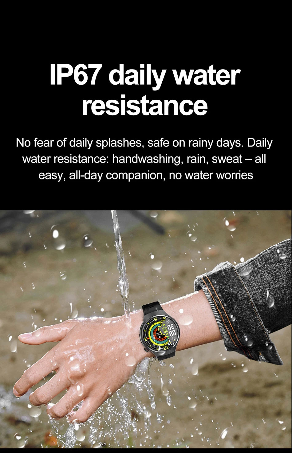 New Smart Watch Men Full Touch Screen Compass Bluetooth Call Flashlight Sports Activity Fitness Heart Rate Waterproof Smartwatch