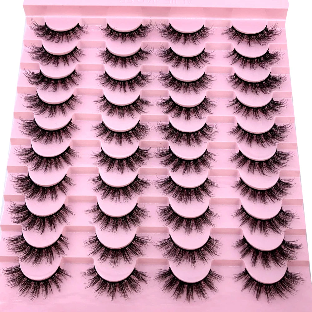 New 20 pairs natural Thick false eyelashes long makeup 6d mink eyelashes eyelash extension mink eyelashes for beauty