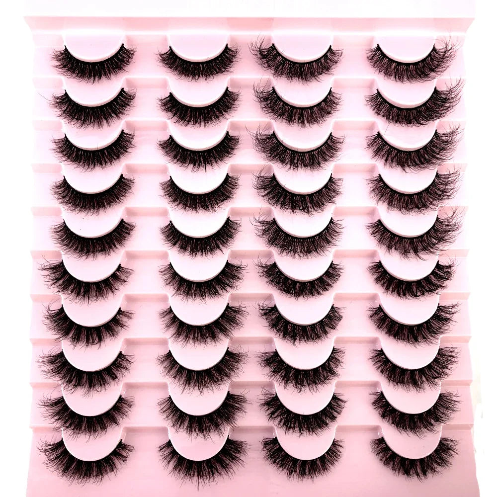 New 20 pairs natural Thick false eyelashes long makeup 6d mink eyelashes eyelash extension mink eyelashes for beauty