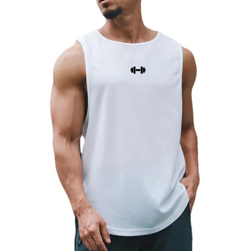 Men Running Vest Gym Tank Tops Quick-drying Fitness Clothing Loose Bodybuilding Sleeveless Shirt Basketball Small mesh Singlets