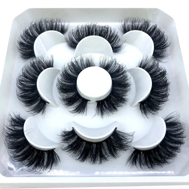 New 5 pairs 8-25mm natural 3D false eyelashes fake lashes makeup kit Mink Lashes extension mink eyelashes maquiagem