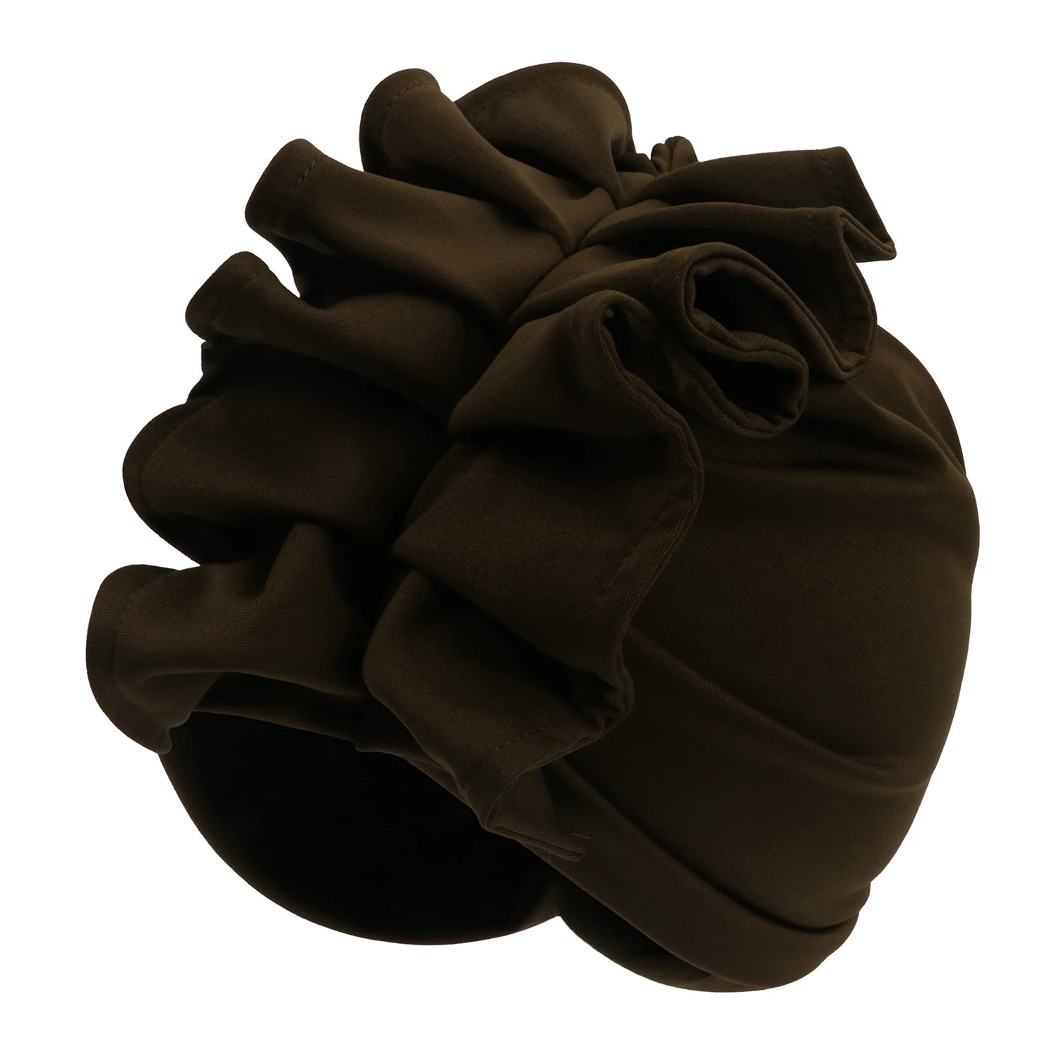 Ruffled Turban Cap for Women