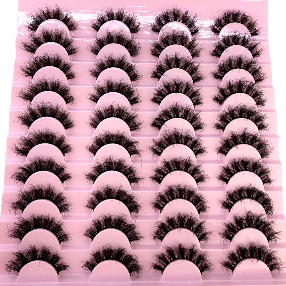 New 20 pairs natural Thick false eyelashes long makeup 6d mink eyelashes eyelash extension mink eyelashes for beauty