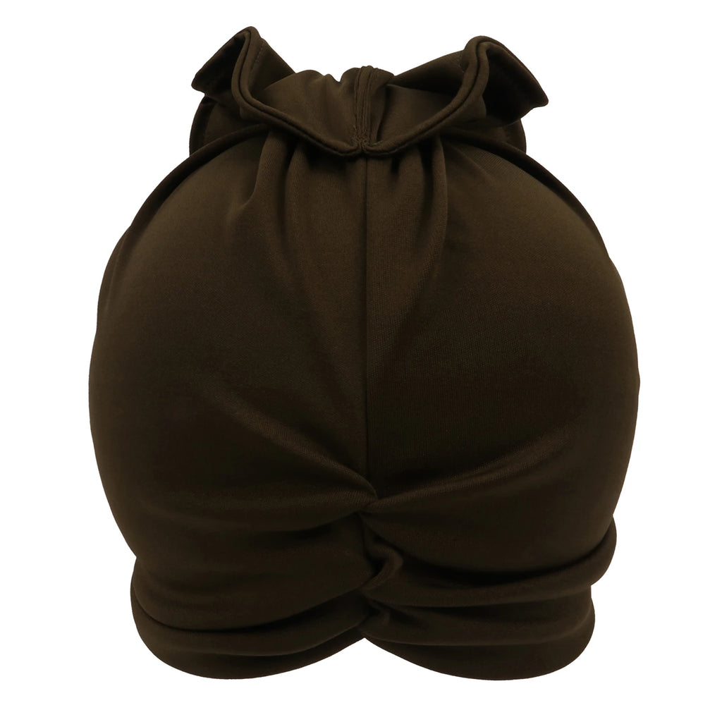 Ruffled Turban Cap for Women