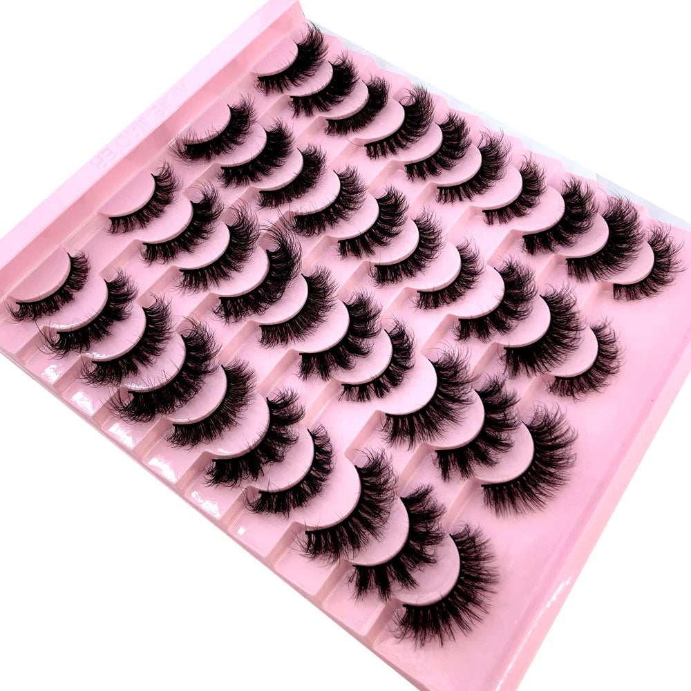 New 20 pairs natural Thick false eyelashes long makeup 6d mink eyelashes eyelash extension mink eyelashes for beauty