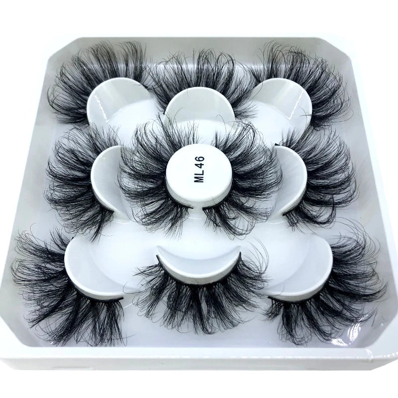 New 5 pairs 8-25mm natural 3D false eyelashes fake lashes makeup kit Mink Lashes extension mink eyelashes maquiagem