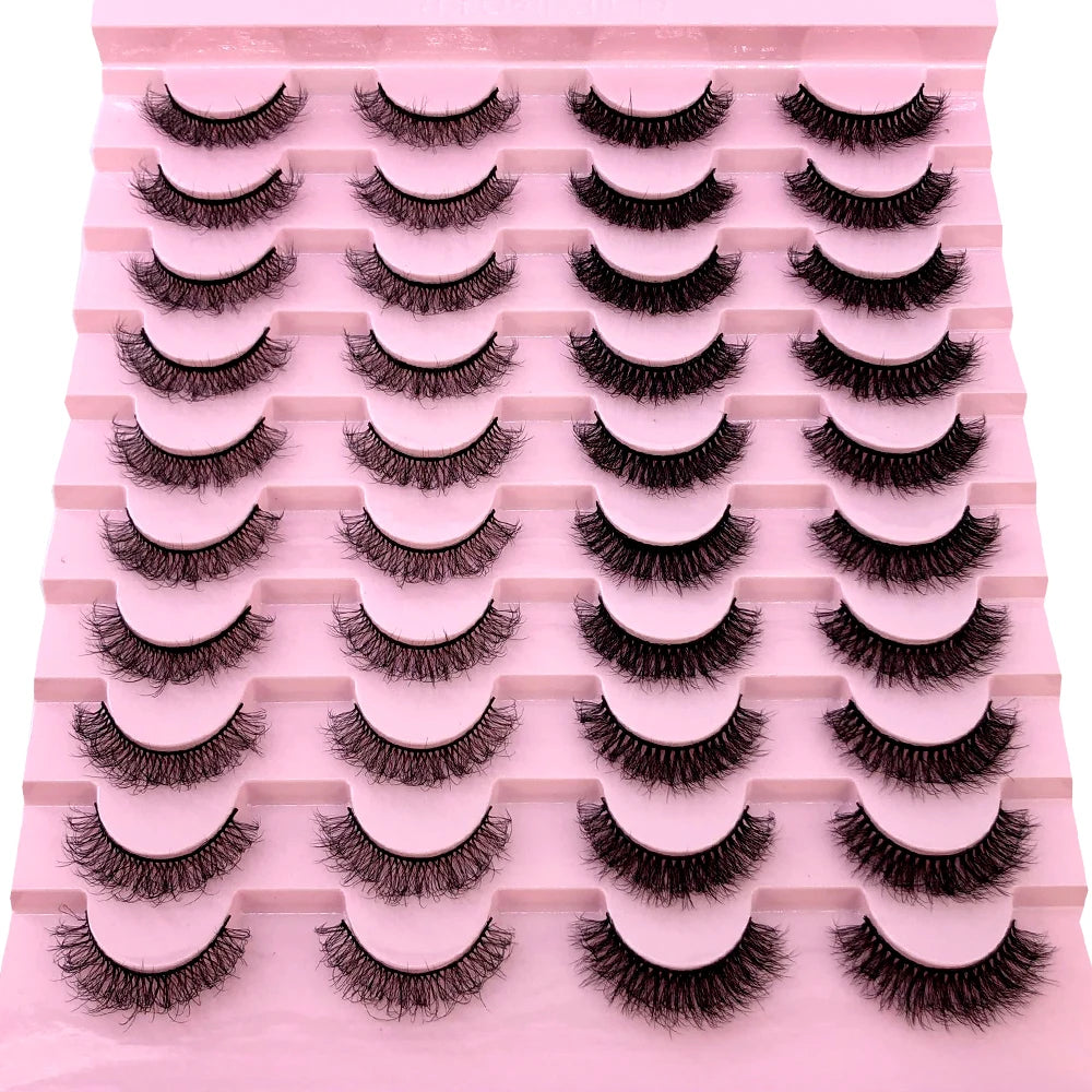New 20 pairs natural Thick false eyelashes long makeup 6d mink eyelashes eyelash extension mink eyelashes for beauty