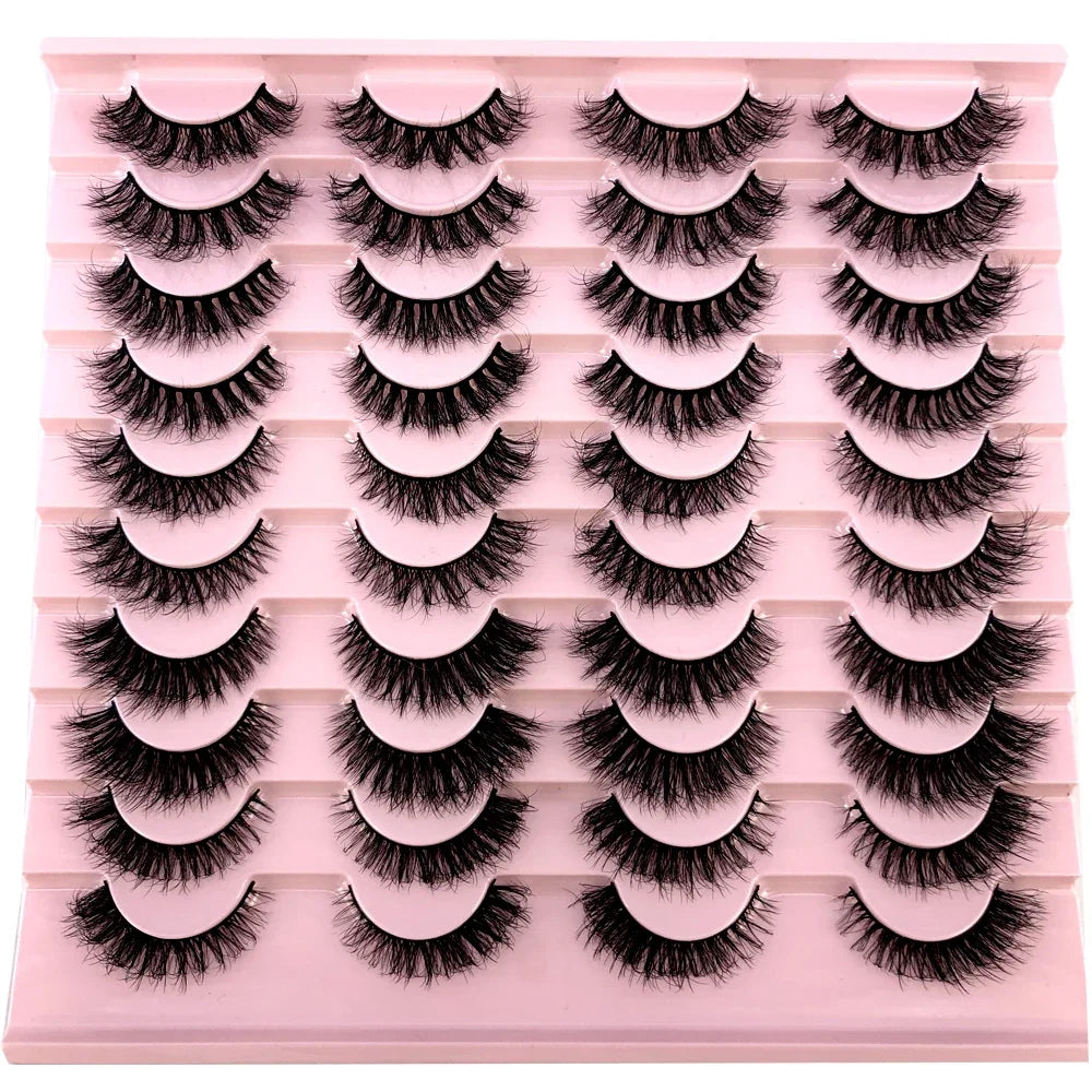 New 20 pairs natural Thick false eyelashes long makeup 6d mink eyelashes eyelash extension mink eyelashes for beauty