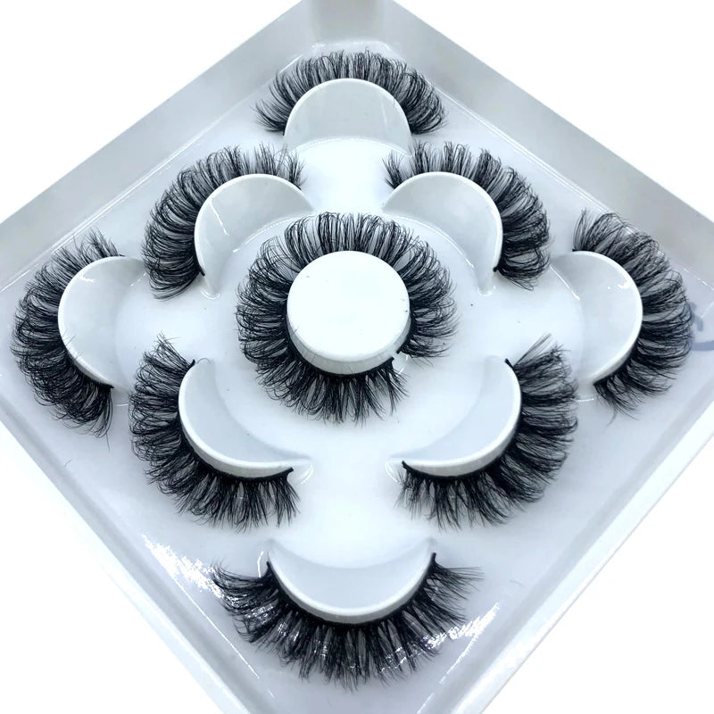 New 5 pairs 8-25mm natural 3D false eyelashes fake lashes makeup kit Mink Lashes extension mink eyelashes maquiagem