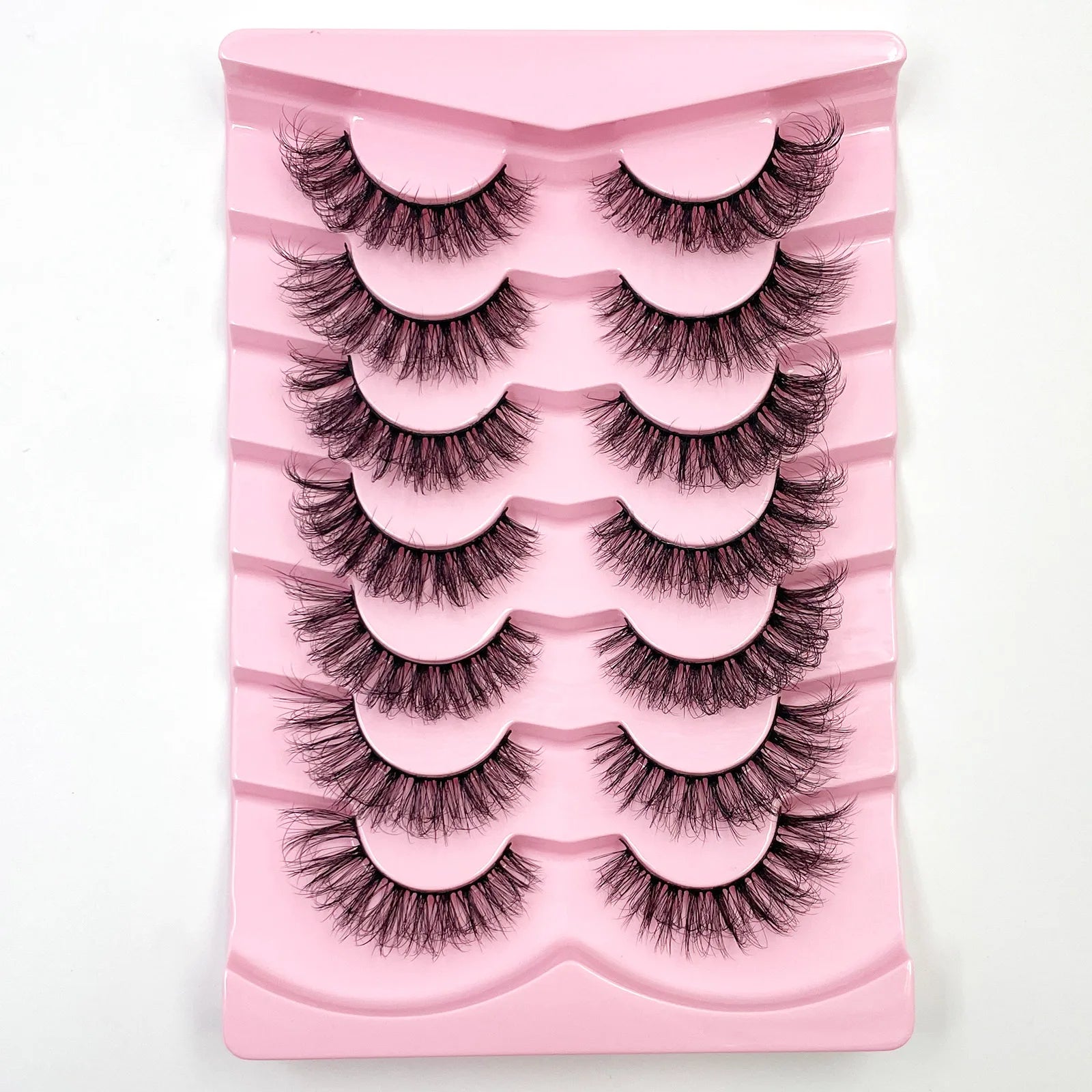 New 7 pairs of thick, 3D simulation mink fur fake eyelashesshort, dramatic fake eyelashes  wholesale full line fake eyelash make