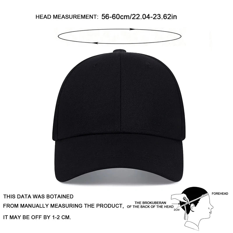 Unisex Side Cross Embroidery Baseball Caps Spring and Autumn Outdoor Adjustable Casual Hats Sunscreen Hat