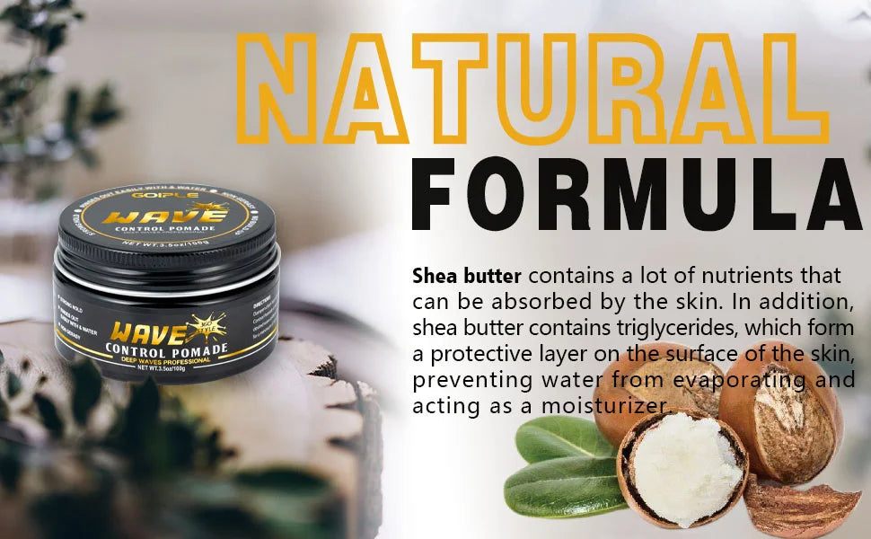 Wave Shampoo for Black Men Wave Cream Hydration Enhance Waves Grease Hair Butter Easy Wash 360 Wave Training Wave Pomade Set