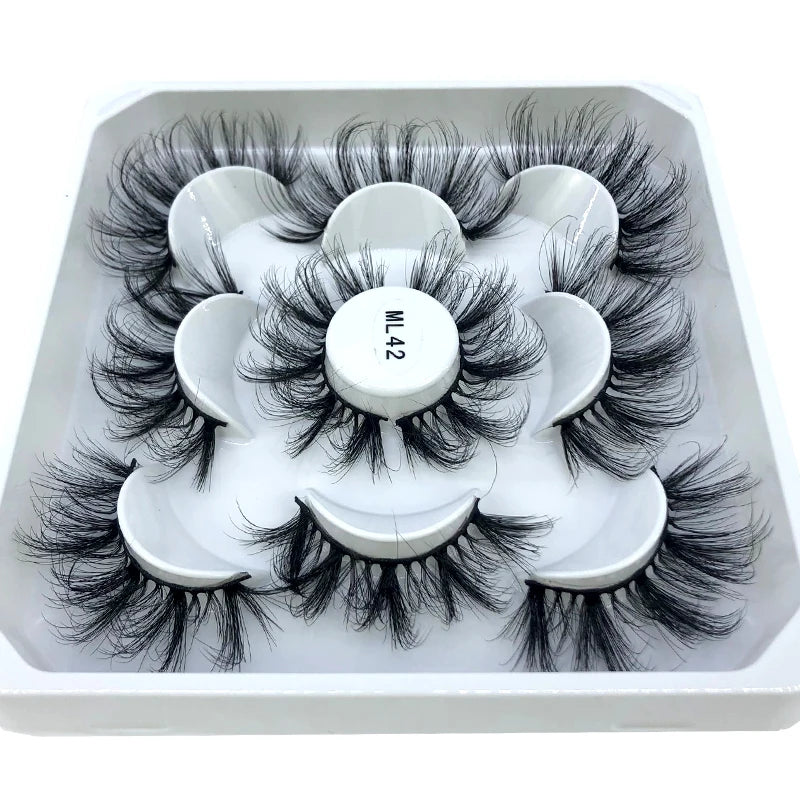 New 5 pairs 8-25mm natural 3D false eyelashes fake lashes makeup kit Mink Lashes extension mink eyelashes maquiagem