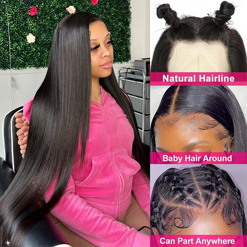13x6 Bone Straight Lace Front Wig 30 40 Inch Lace Front Human Hair Wigs For Women 13x4 Brazilian Hair Glueless wigs Human Hair