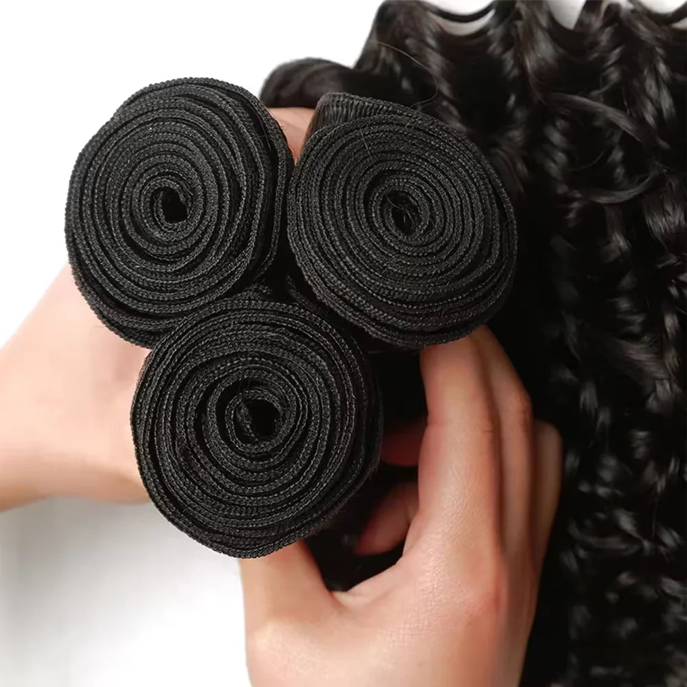 Deep Wave Natural Color Human Hair Bundles