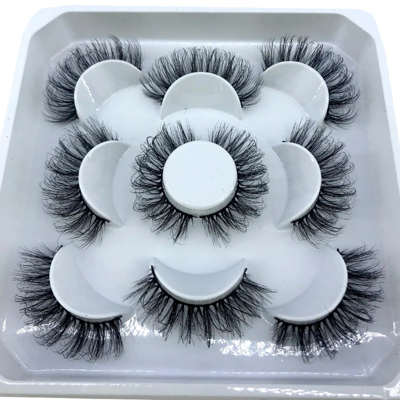 New 5 pairs 8-25mm natural 3D false eyelashes fake lashes makeup kit Mink Lashes extension mink eyelashes maquiagem
