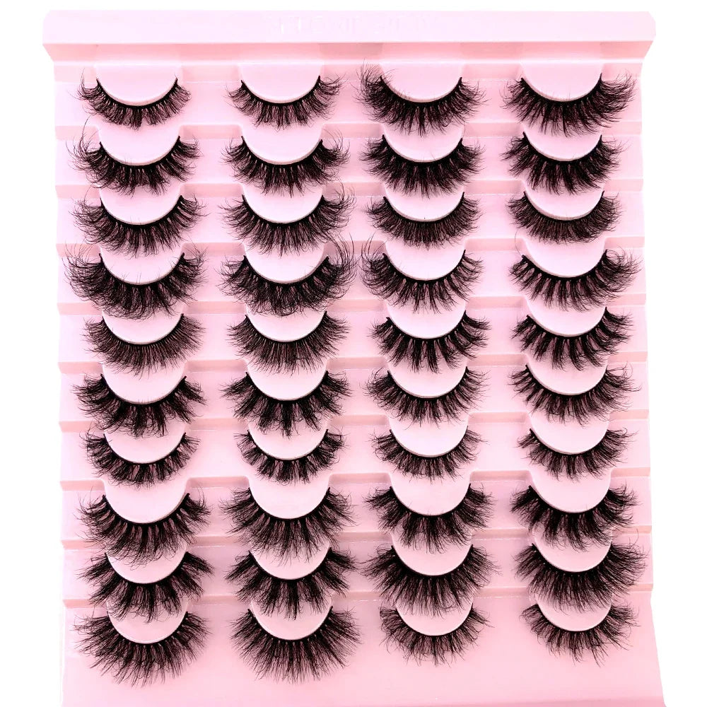 New 20 pairs natural Thick false eyelashes long makeup 6d mink eyelashes eyelash extension mink eyelashes for beauty