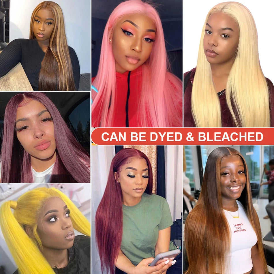 13x6 Bone Straight Lace Front Wig 30 40 Inch Lace Front Human Hair Wigs For Women 13x4 Brazilian Hair Glueless wigs Human Hair