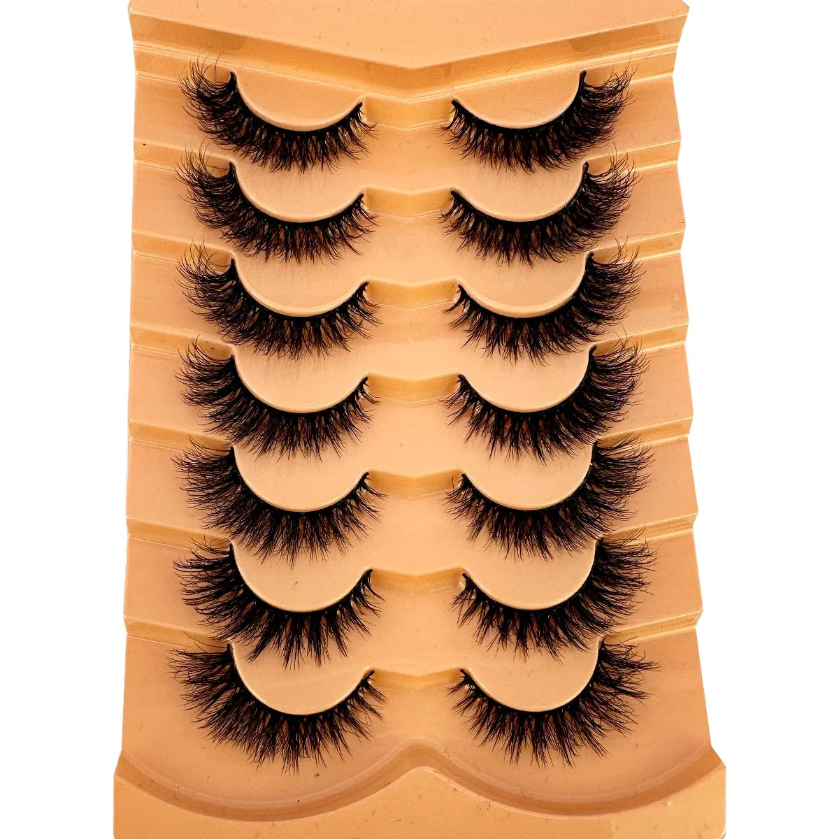 New 7 pairs of thick, 3D simulation mink fur fake eyelashesshort, dramatic fake eyelashes  wholesale full line fake eyelash make