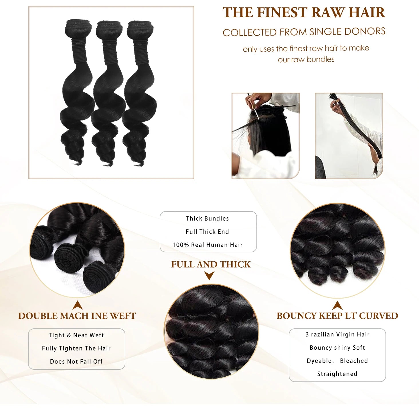 30 32 40 Inch Loose Wave Human Hair 1 3 4 Bundles Raw Virgin Unprocessed Brazilian Loose Deep Wave Human Hair Bundles Extensions