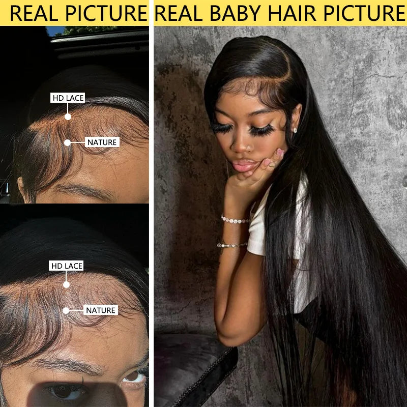 13x6 Bone Straight Lace Front Wig 30 40 Inch Lace Front Human Hair Wigs For Women 13x4 Brazilian Hair Glueless wigs Human Hair