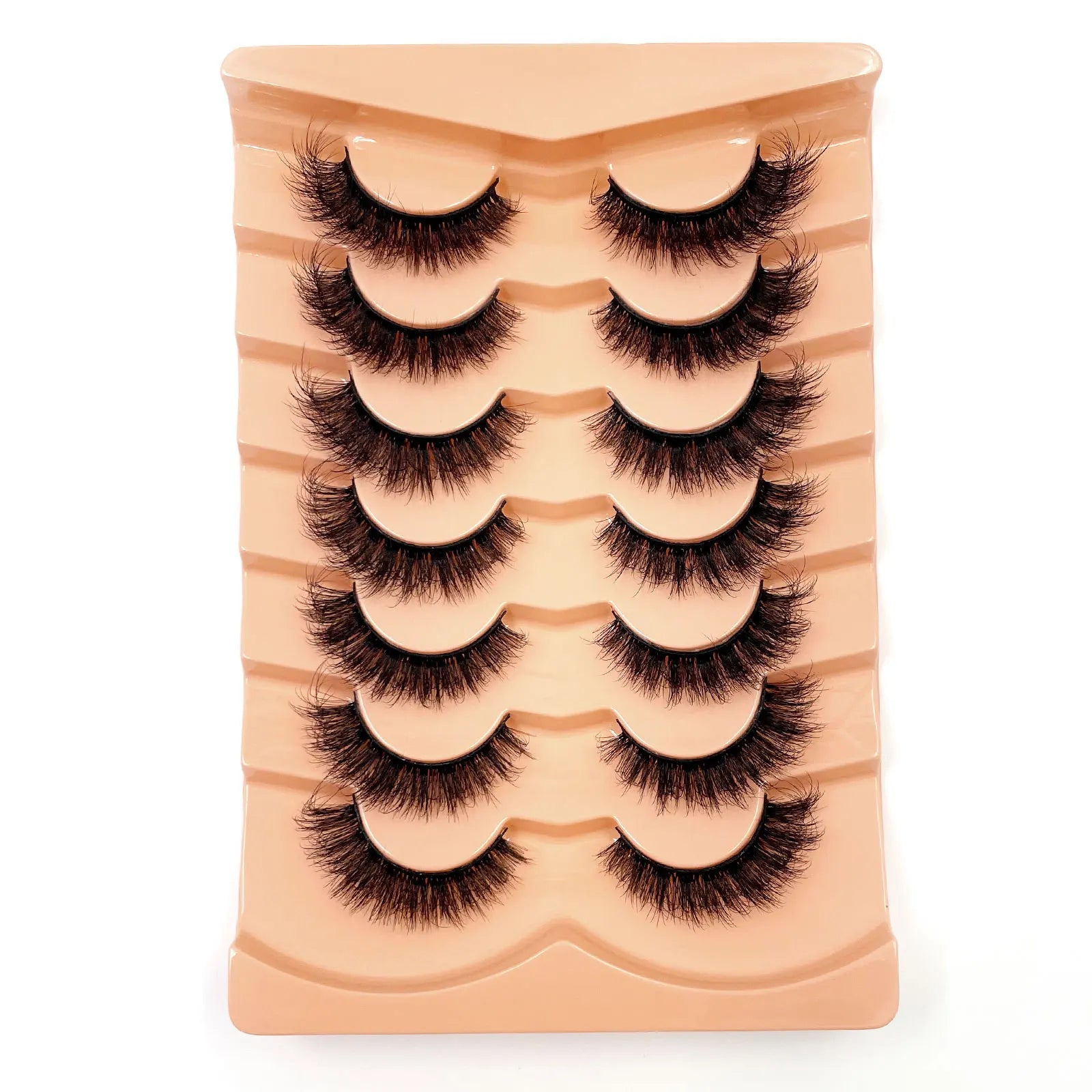 New 7 pairs of thick, 3D simulation mink fur fake eyelashesshort, dramatic fake eyelashes  wholesale full line fake eyelash make