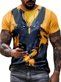 Marvel Wolverine Men's Graphic T-Shirt Summer Superhero Fan Costume Machine Washable Superhero Graphic Tee Vibrant Design Top