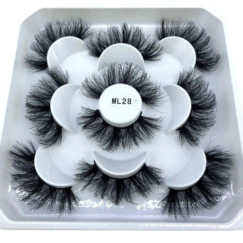 New 5 pairs 8-25mm natural 3D false eyelashes fake lashes makeup kit Mink Lashes extension mink eyelashes maquiagem