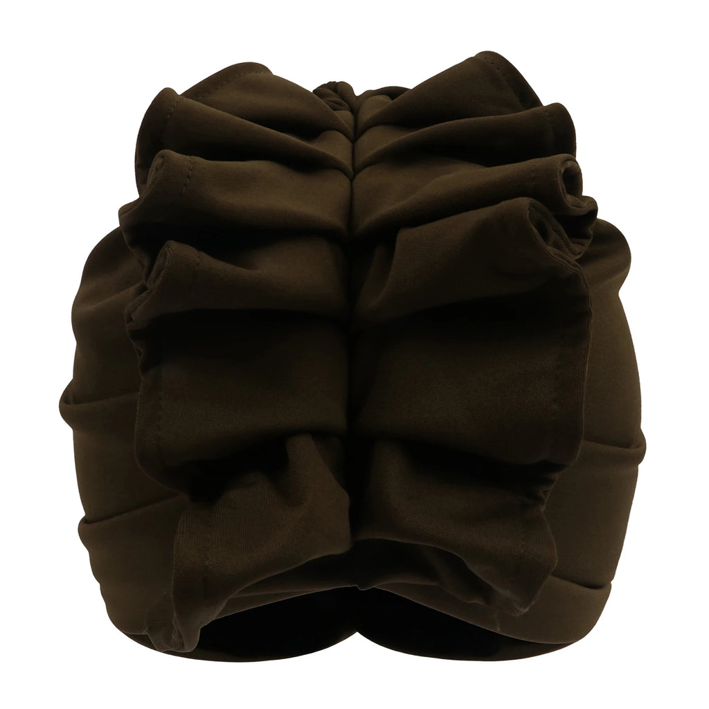 Ruffled Turban Cap for Women