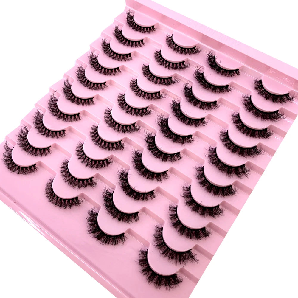 New 20 pairs natural Thick false eyelashes long makeup 6d mink eyelashes eyelash extension mink eyelashes for beauty