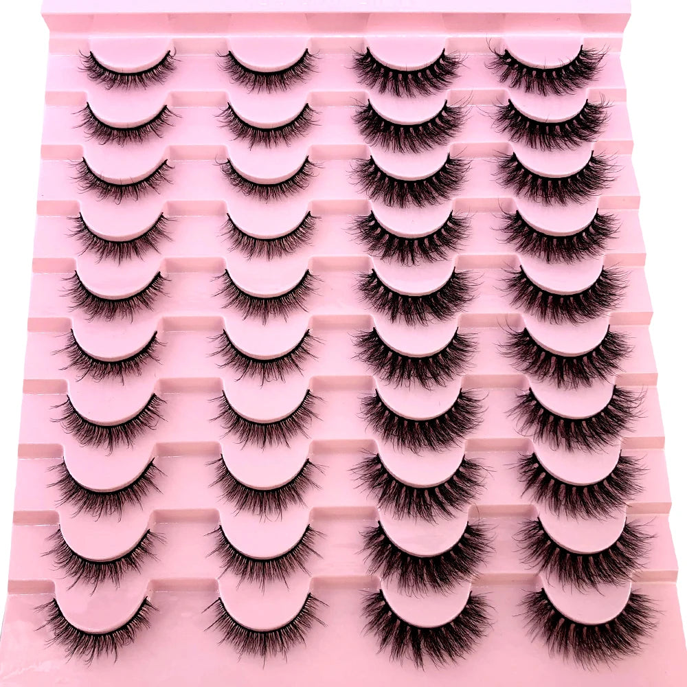 New 20 pairs natural Thick false eyelashes long makeup 6d mink eyelashes eyelash extension mink eyelashes for beauty