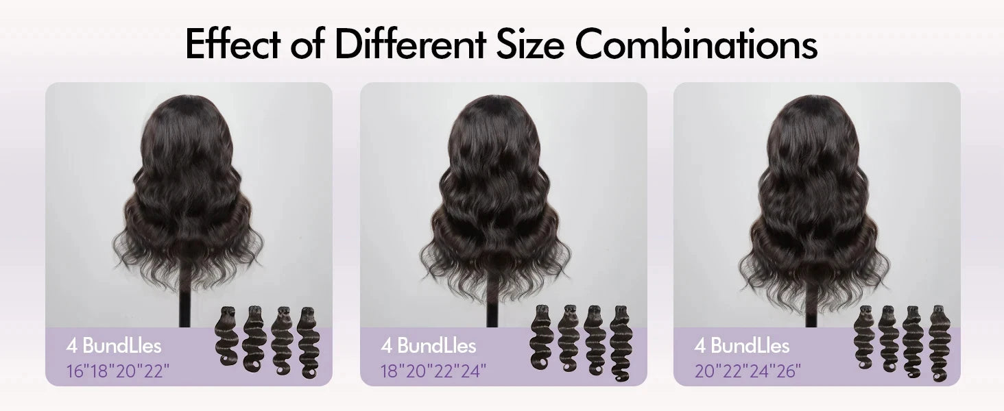 Human Hair Unprocessed Brazilian Virgin Hair Bundles Weave Extensions
