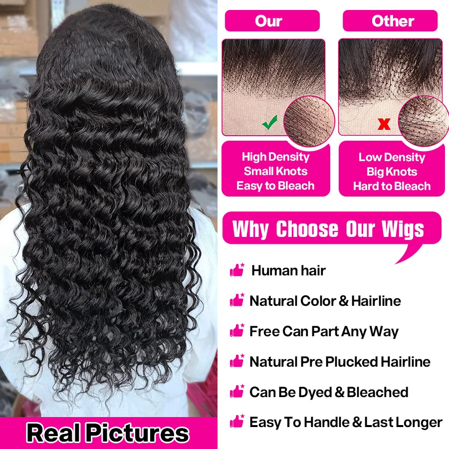 Brazilian Deep Wave 13x4 Blonde Frontal Closure Loose Curly Human Hair Hd Lace Wig 13x6 Human Hair Lace Front Wig Without Glue