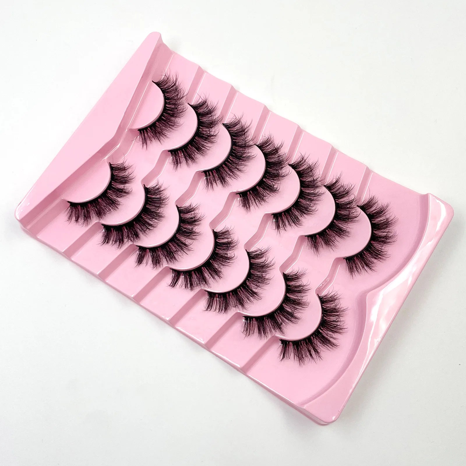 New 7 pairs of thick, 3D simulation mink fur fake eyelashesshort, dramatic fake eyelashes  wholesale full line fake eyelash make