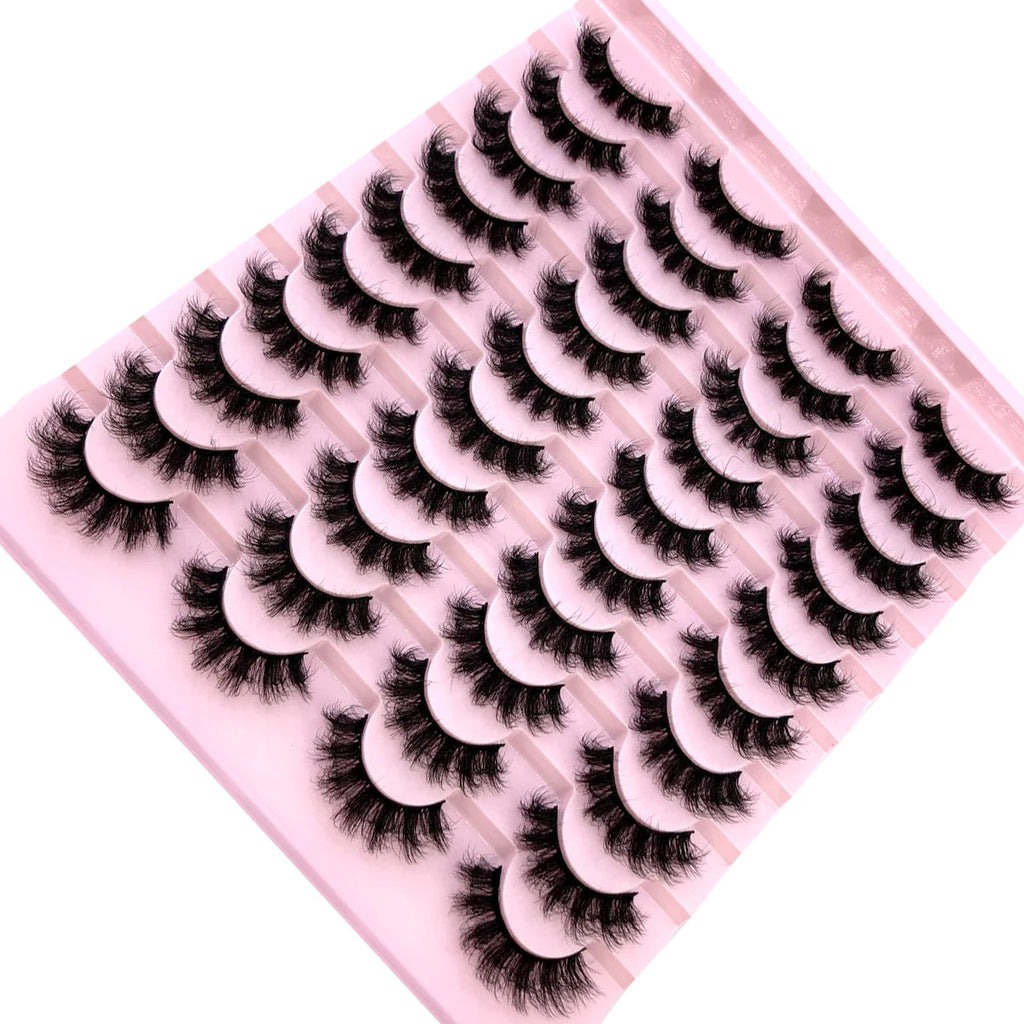 New 20 pairs natural Thick false eyelashes long makeup 6d mink eyelashes eyelash extension mink eyelashes for beauty