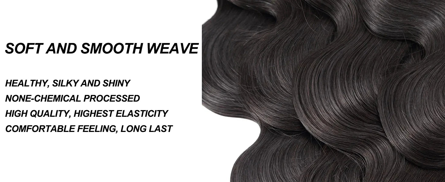 Human Hair Unprocessed Brazilian Virgin Hair Bundles Weave Extensions