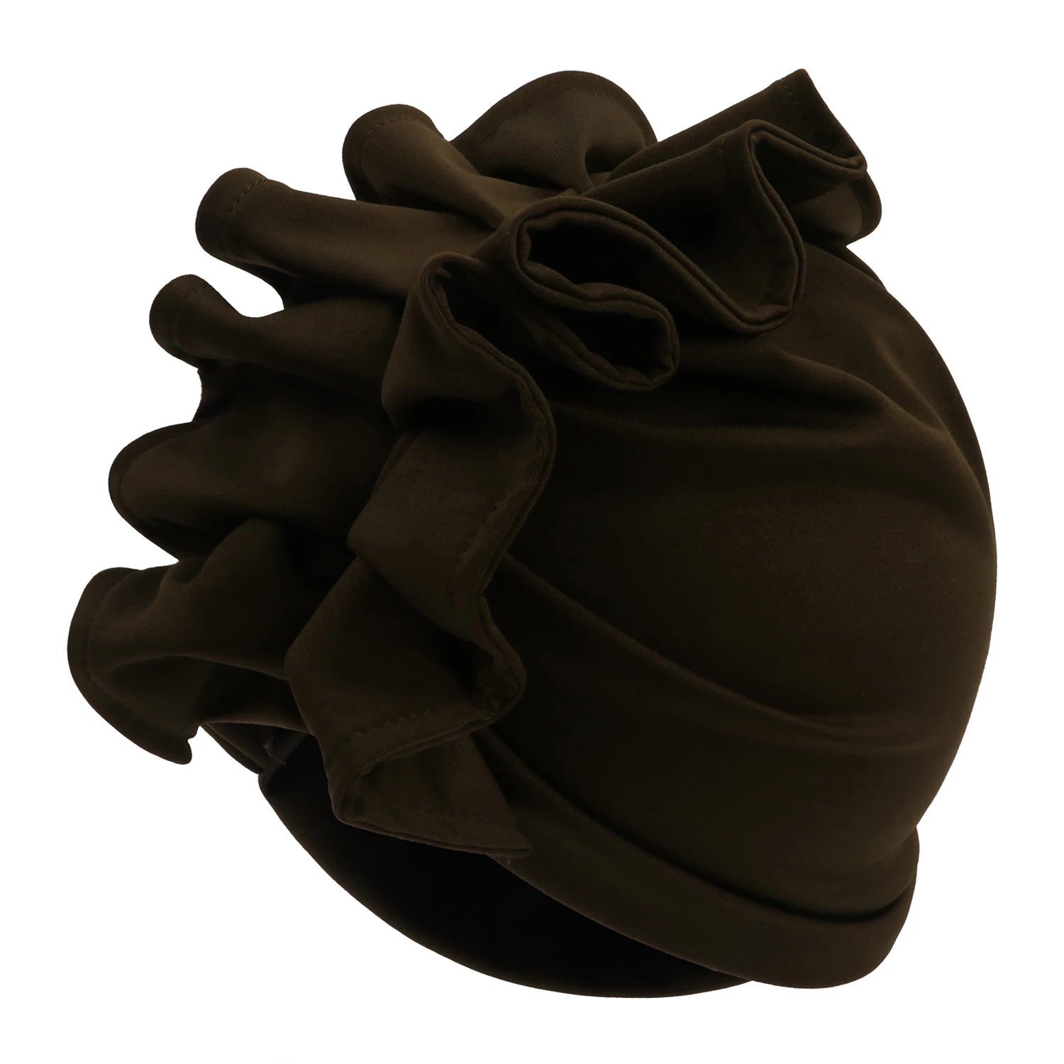 Ruffled Turban Cap for Women