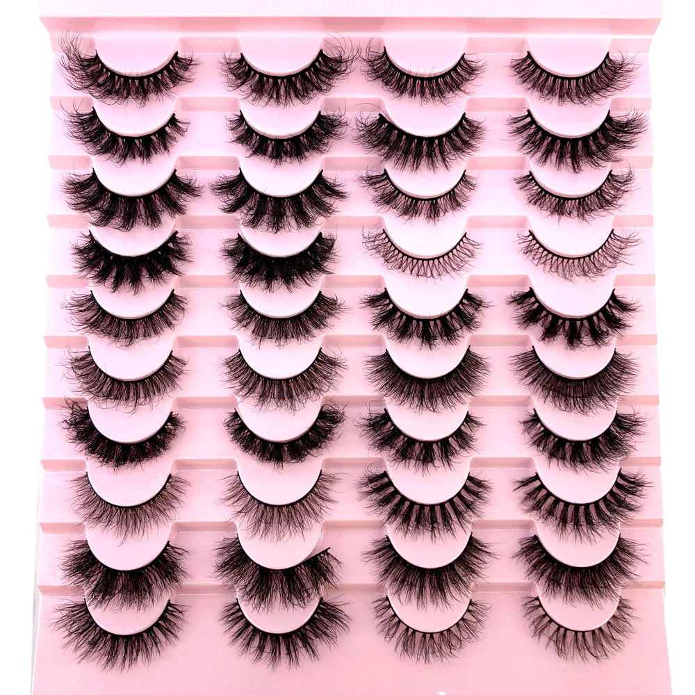 New 20 pairs natural Thick false eyelashes long makeup 6d mink eyelashes eyelash extension mink eyelashes for beauty