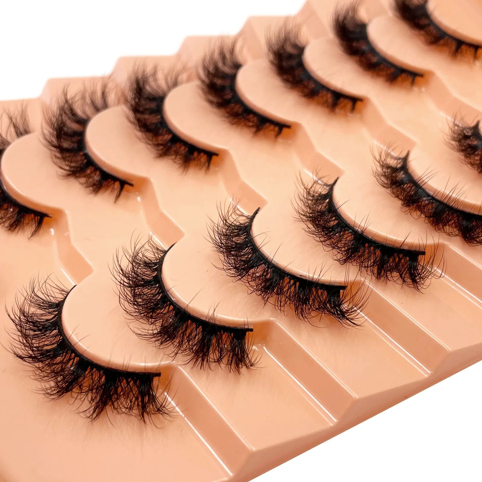 New 7 pairs of thick, 3D simulation mink fur fake eyelashesshort, dramatic fake eyelashes  wholesale full line fake eyelash make