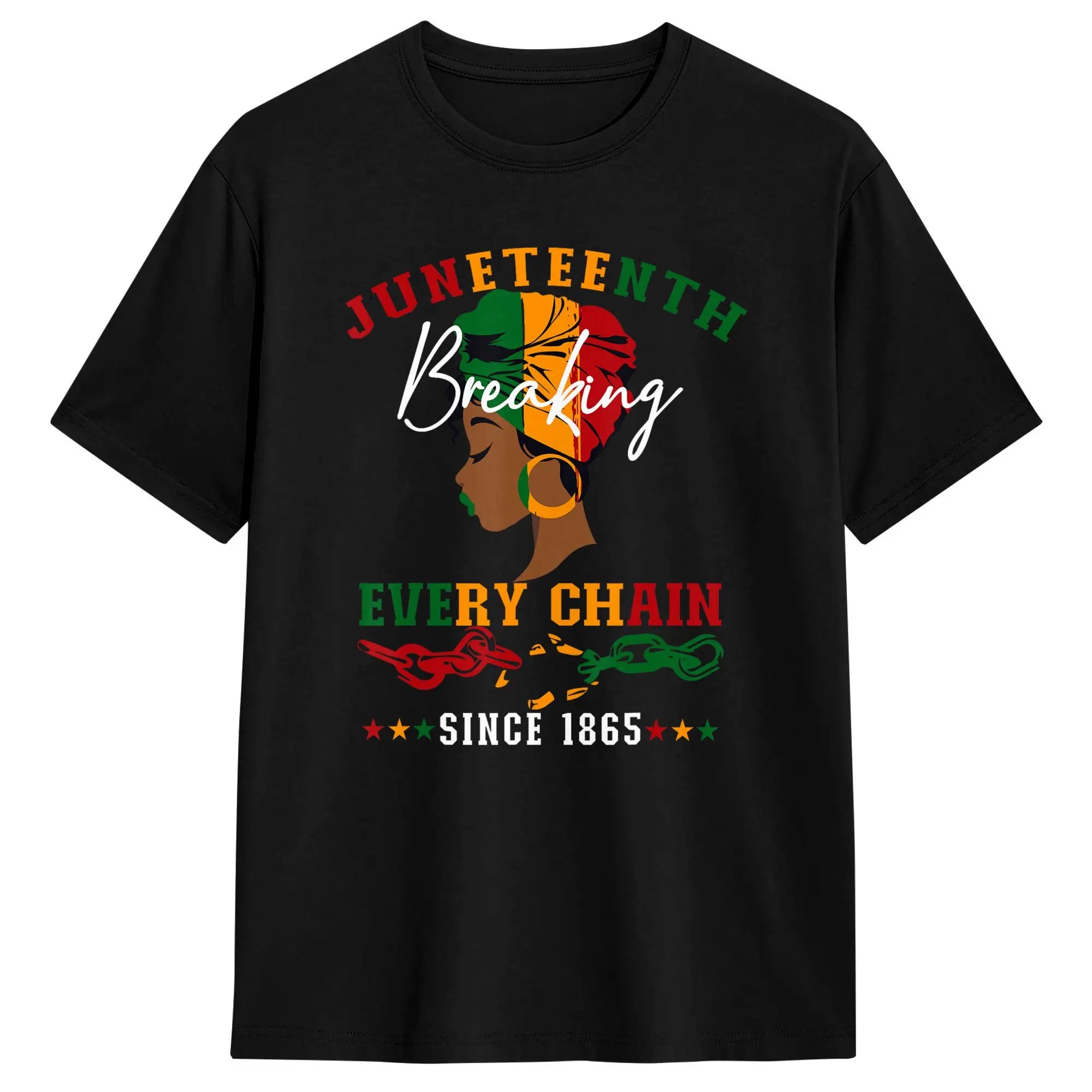 Juneteenth Heart Fists Black History Melanin T Shirt Men's  Cotton Casual T-Shirts Crewneck  Tees Short Sleeve Clothes Gift Idea
