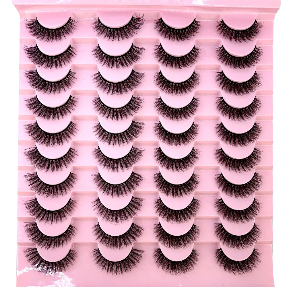 New 20 pairs natural Thick false eyelashes long makeup 6d mink eyelashes eyelash extension mink eyelashes for beauty