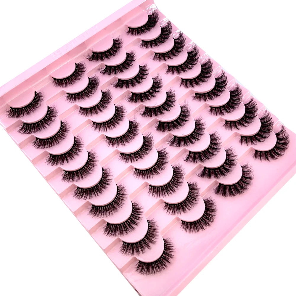 New 20 pairs natural Thick false eyelashes long makeup 6d mink eyelashes eyelash extension mink eyelashes for beauty